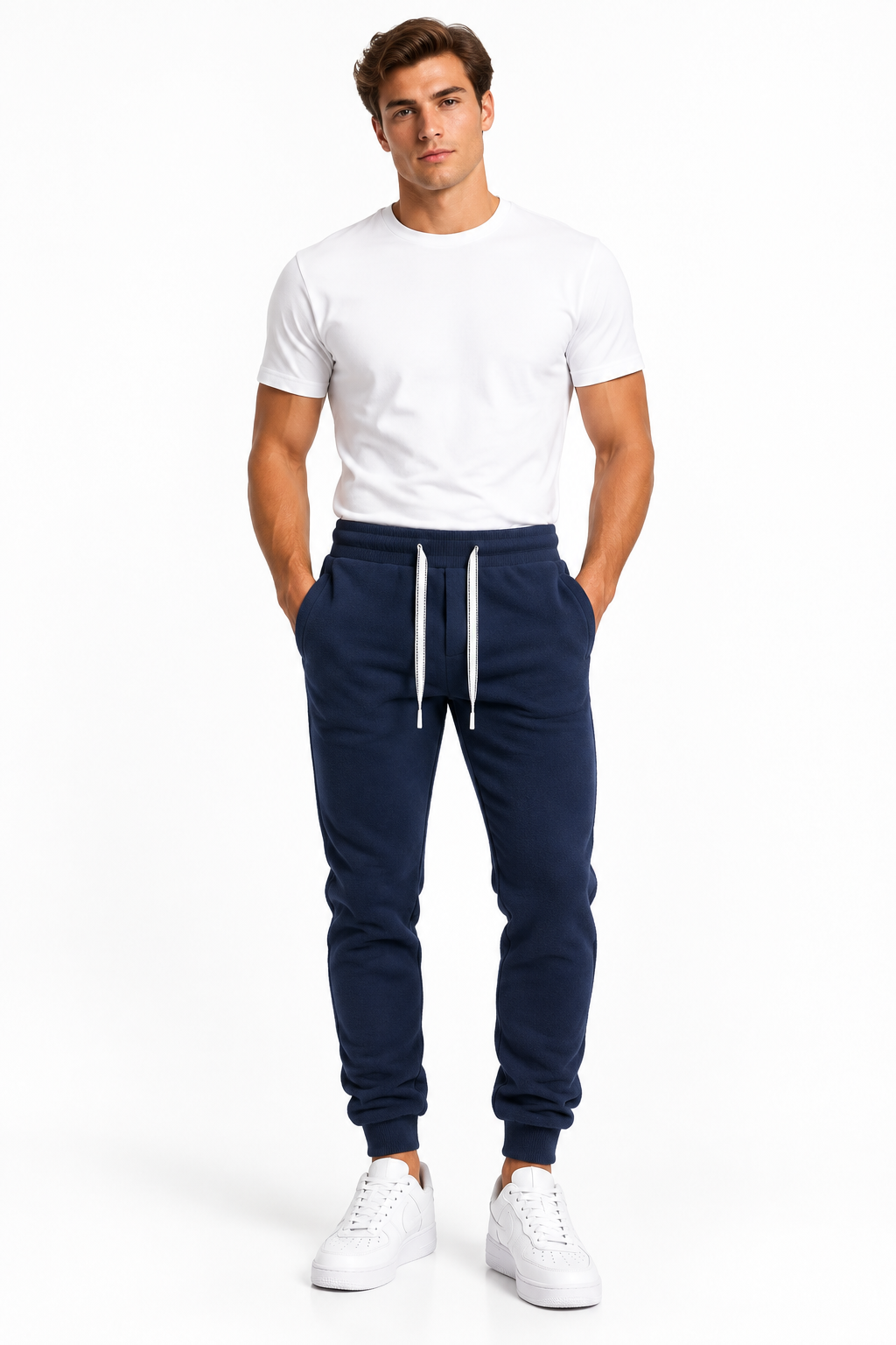 Jogger felpato - blu navy 