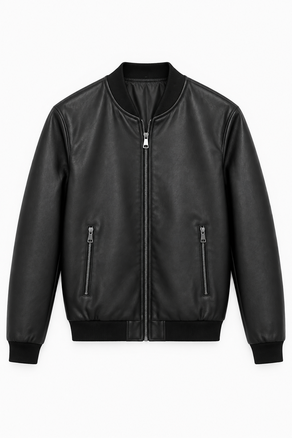 Giubbino bomber ecopelle - nero