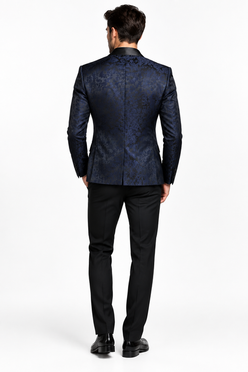 Abito Slim Fit Blu - Vista retro