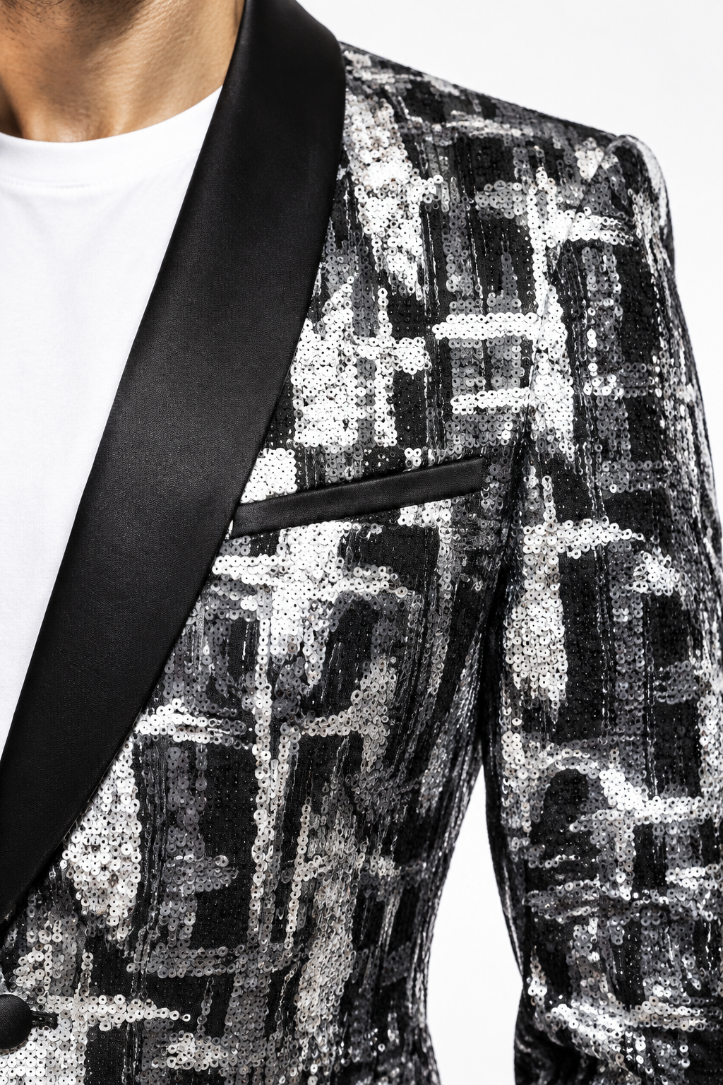 Abito Slim Fit Drop 7 Fantasia - Grigio 
