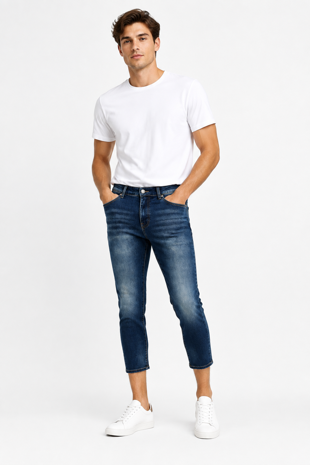 Jeans capri fit AF1706B - Vista su modello