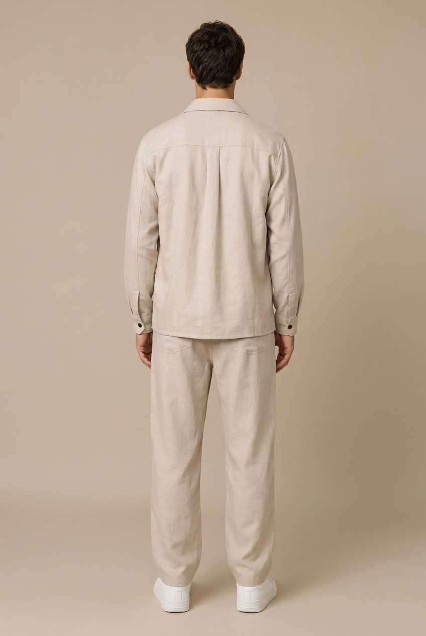 Coordinato Pesante Rigatino - Beige