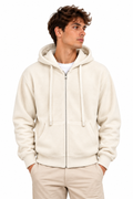 felpa con zip - bianco 