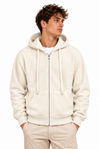felpa con zip - bianco 
