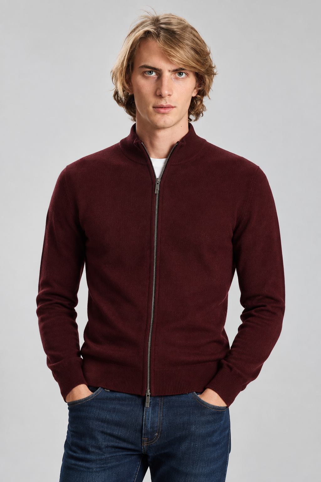 cardigan - rosso