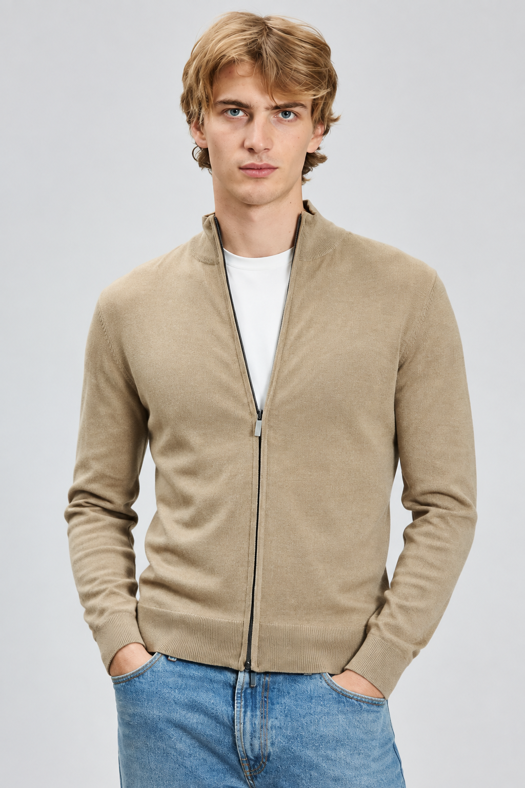 cardigan - khaki