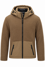 Giubbotto Waffle Padded Jacket Camel – Vista Fronte
