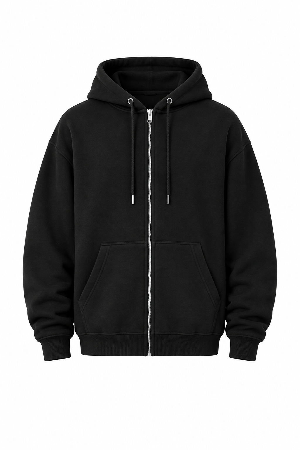 Felpa Zip - Nero