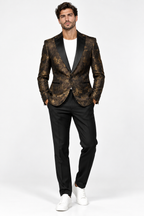 Abito Slim Fit Marrone - Vista frontale