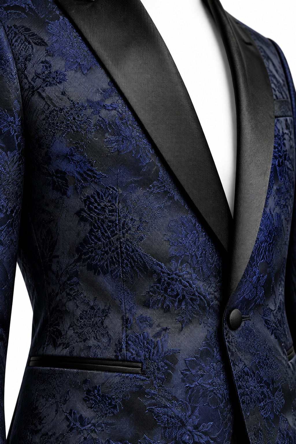 Abito Slim Fit Blu - Dettaglio tessuto