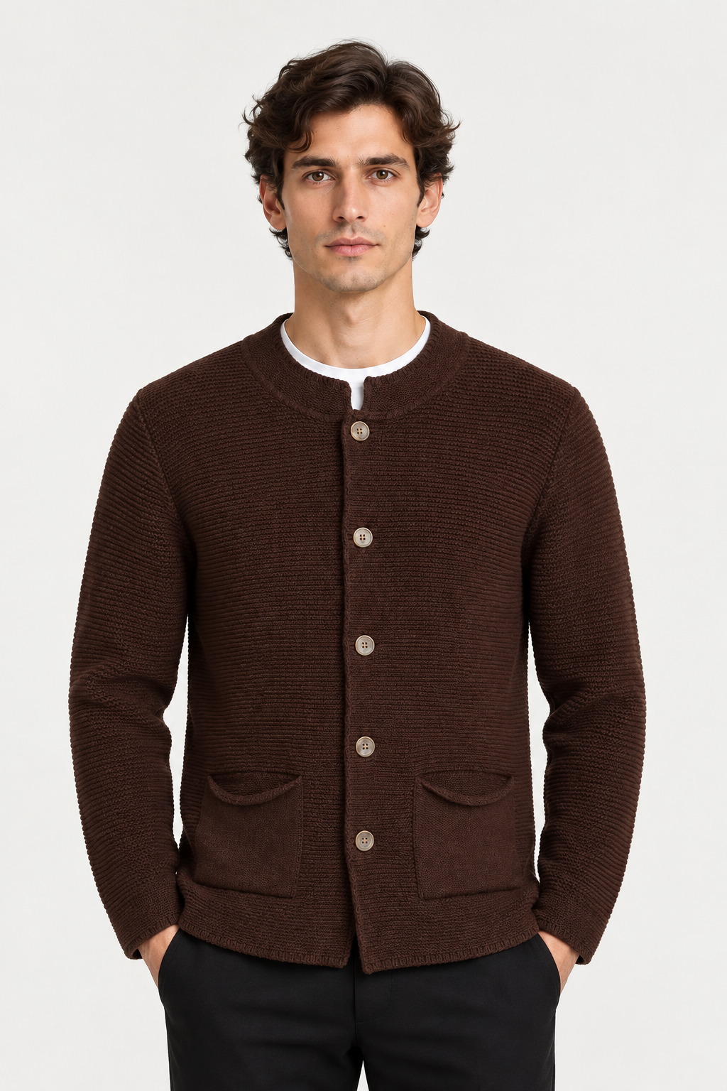 cardigan - marrone