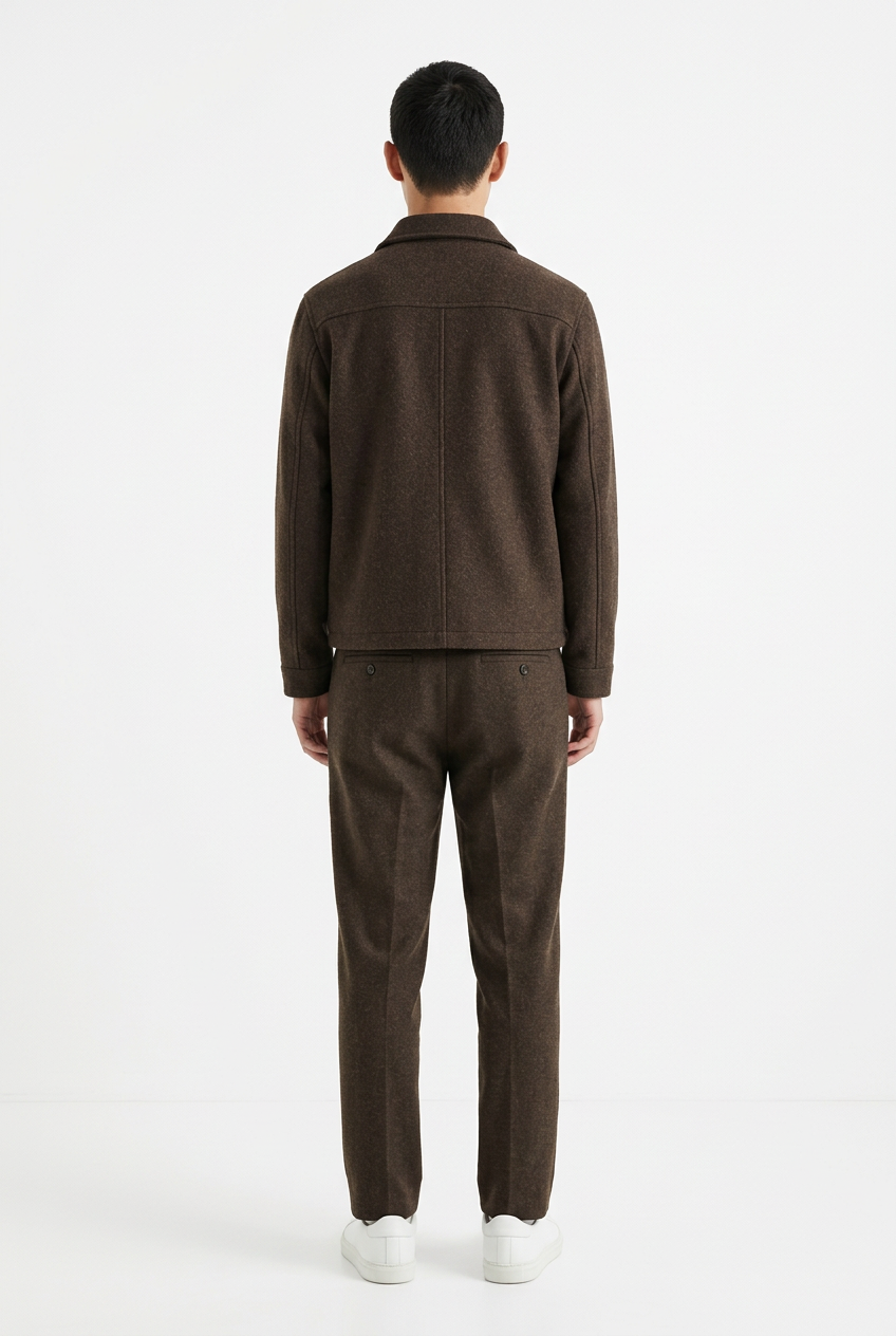 Coordinato Panno Cropped - Marrone