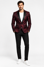 Abito Slim Fit Bordò - Vista frontale