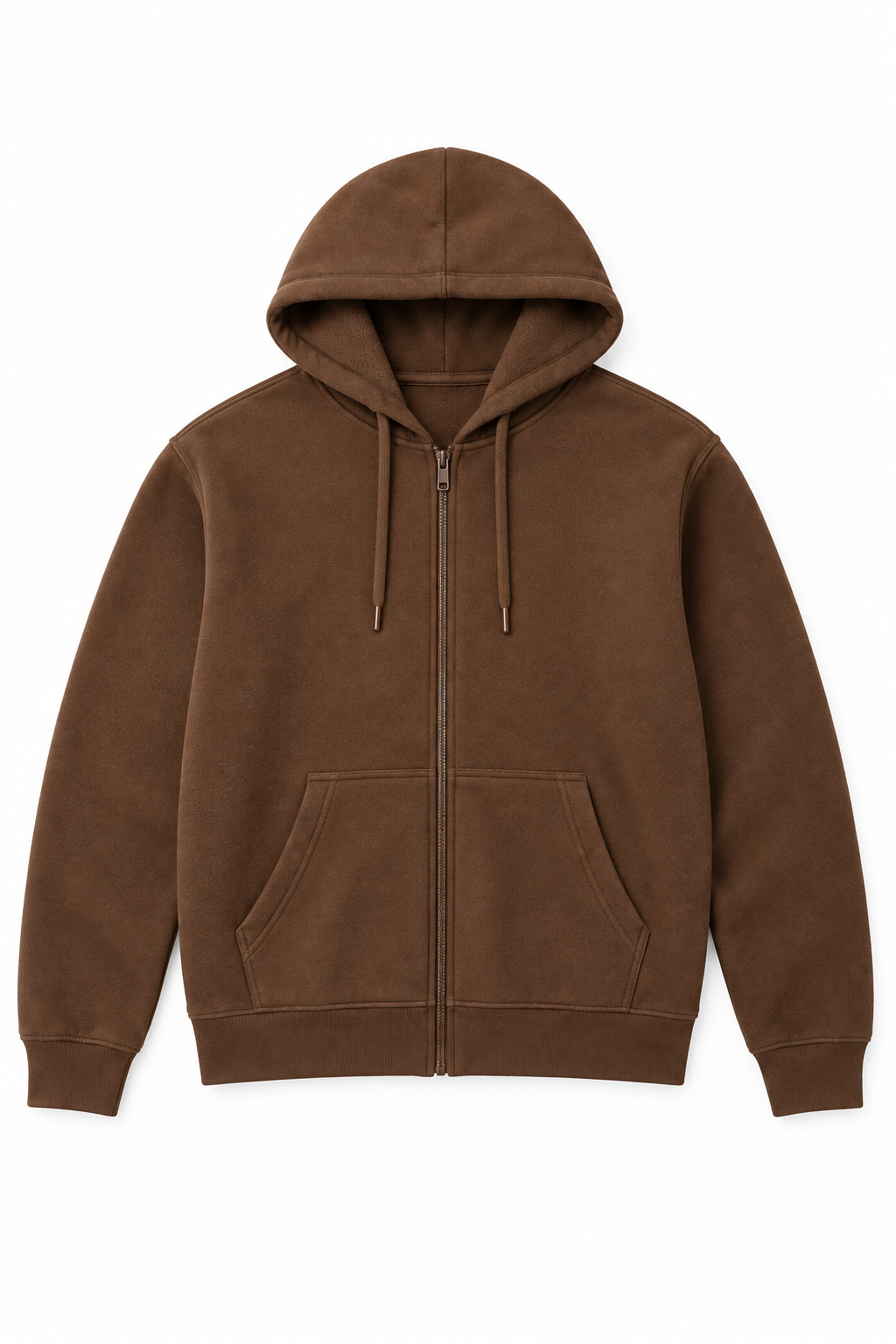 felpa con zip - caffè