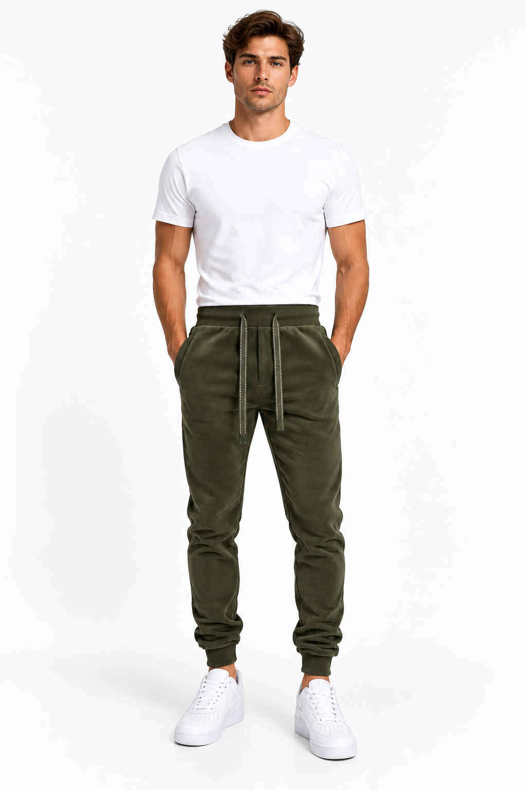 Jogger felpato  - militare 