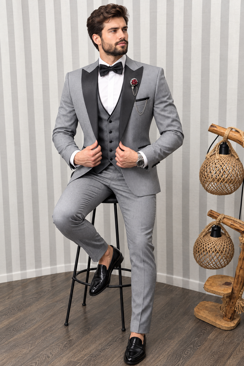 abito 3 pezzi MILANO - grigio - fronte