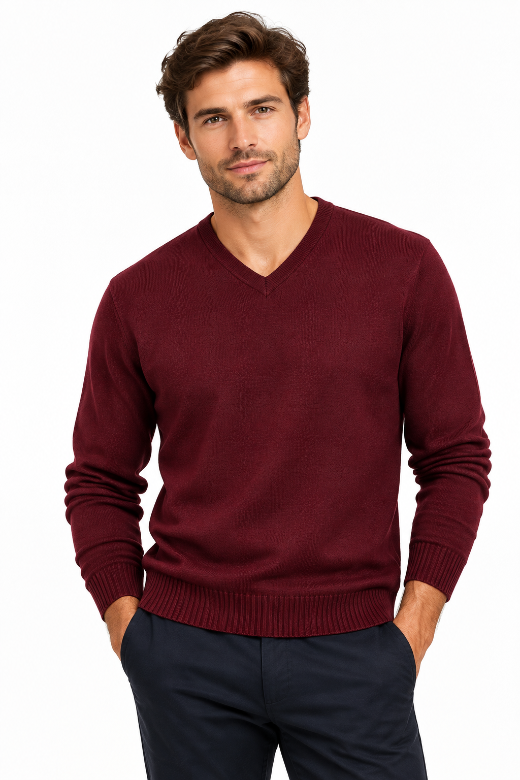 Modello con maglione - bordeaux